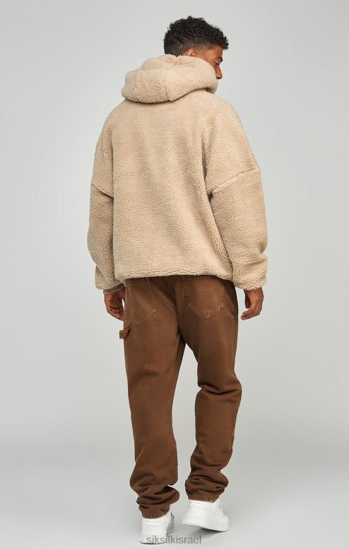 SikSilk גברים ג'ינס נגר בהתאמה חום ישר D2LH2549 לבוש