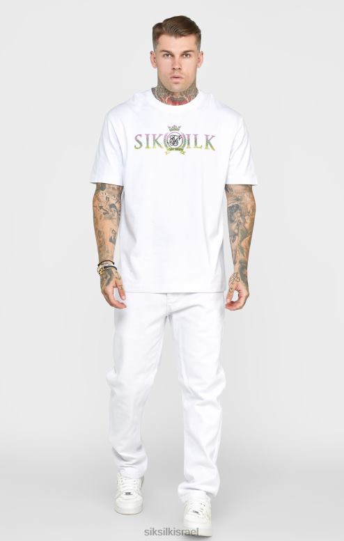 SikSilk גברים ורד לבן בגזרת ג'ינס ישר D2LH2550 לבוש