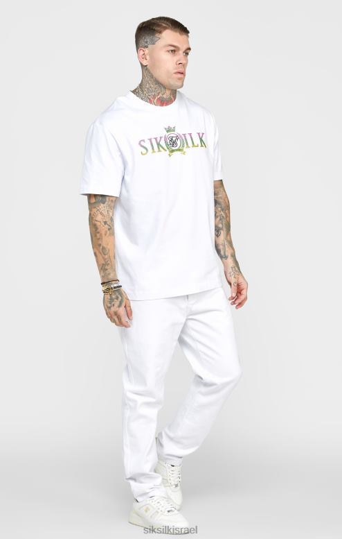 SikSilk גברים ורד לבן בגזרת ג'ינס ישר D2LH2550 לבוש