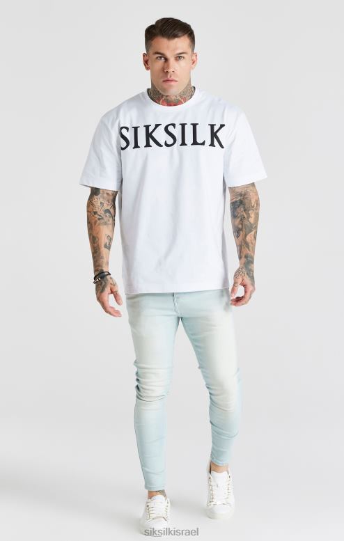 SikSilk גברים סקיני ג'ינס חיוני בצבע תכלת D2LH2552 לבוש
