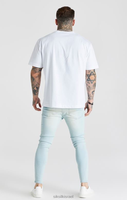 SikSilk גברים סקיני ג'ינס חיוני בצבע תכלת D2LH2552 לבוש