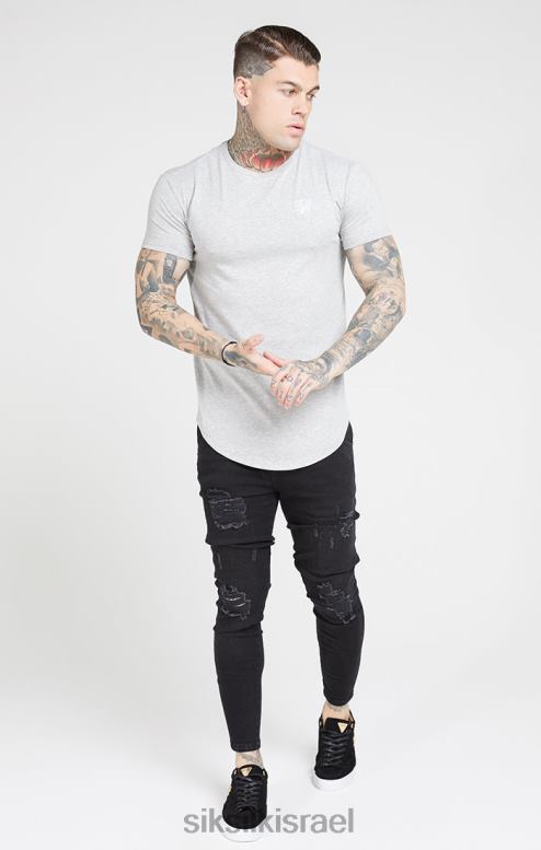 SikSilk גברים סקיני ג'ינס חיוני בדחיסה שחורה D2LH2554 לבוש
