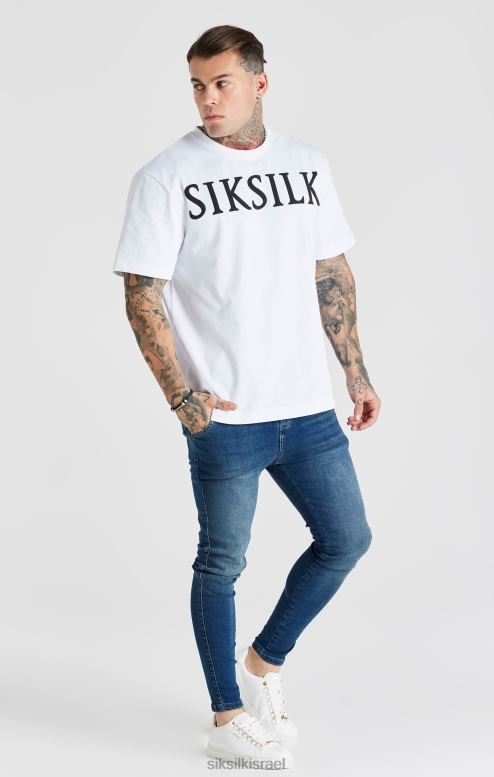 SikSilk גברים סקיני ג'ינס חיוני שטוף כחול D2LH2556 לבוש