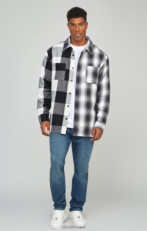 SikSilk גברים ג'ינס ג'ינס בגזרה ישרה כחול בינוני D2LH2559 לבוש