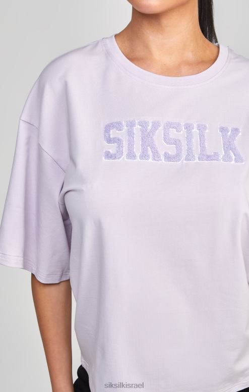 SikSilk נשים חולצת טריקו סגולה של לוגו אוניברסיטה D2LH255 לבוש
