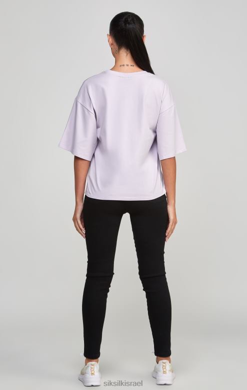 SikSilk נשים חולצת טריקו סגולה של לוגו אוניברסיטה D2LH255 לבוש