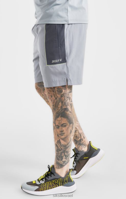 SikSilk גברים חוואר ספורט אפור ארוג קצר D2LH2565 לבוש