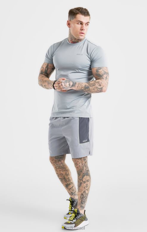 SikSilk גברים חוואר ספורט אפור ארוג קצר D2LH2565 לבוש