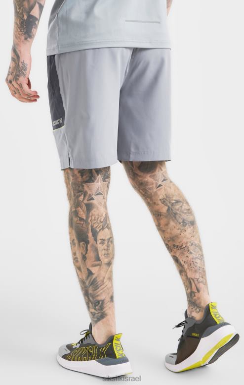 SikSilk גברים חוואר ספורט אפור ארוג קצר D2LH2565 לבוש