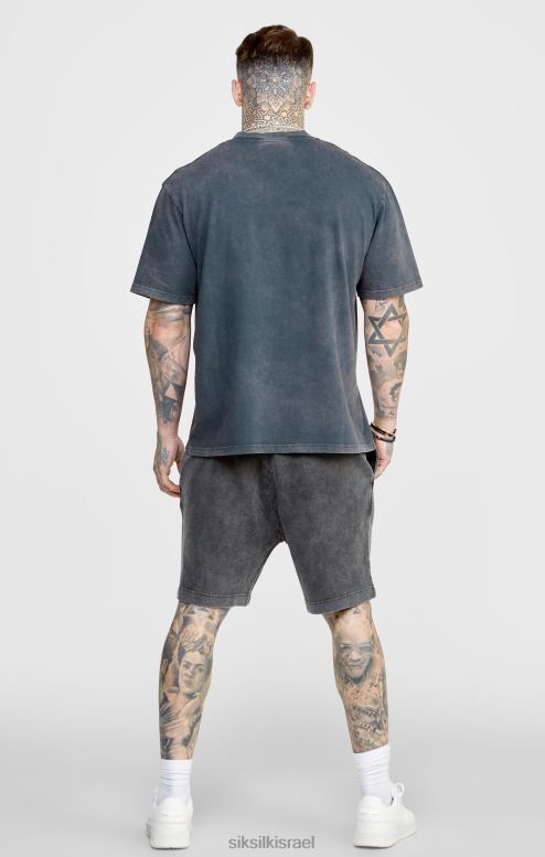 SikSilk גברים מכנס רגוע גרפי שחור D2LH2567 לבוש