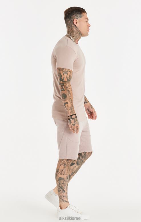SikSilk גברים במרקם ורוד שטוף קצר D2LH2572 לבוש