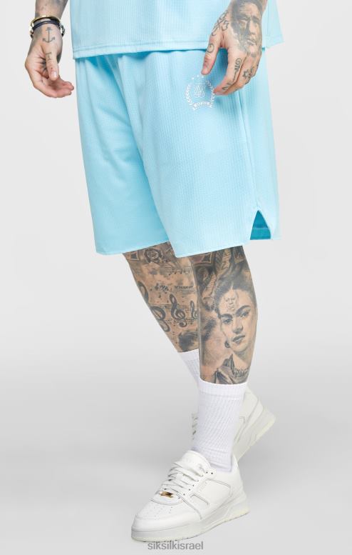 SikSilk גברים רשת כחולה בגזרה רופפת קצרה D2LH2575 לבוש