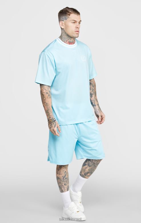 SikSilk גברים רשת כחולה בגזרה רופפת קצרה D2LH2575 לבוש