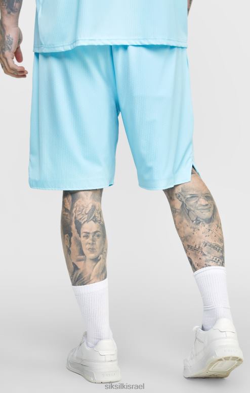 SikSilk גברים רשת כחולה בגזרה רופפת קצרה D2LH2575 לבוש