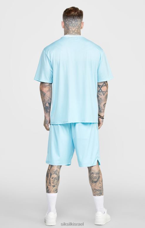 SikSilk גברים רשת כחולה בגזרה רופפת קצרה D2LH2575 לבוש