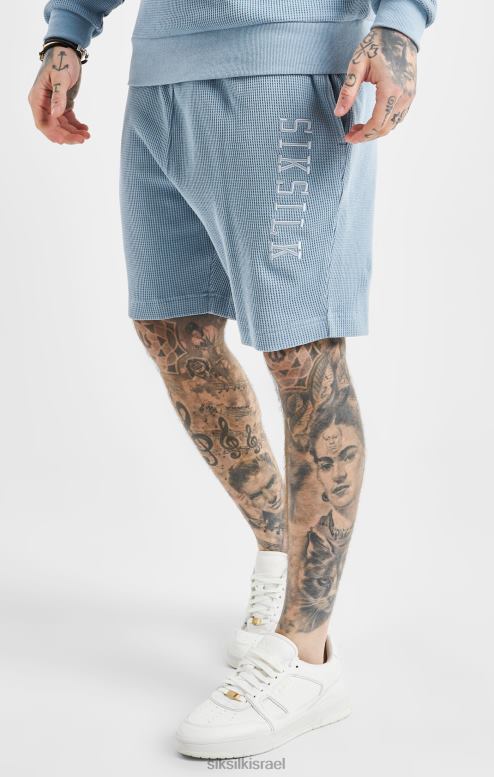 SikSilk גברים מכנסיים קצרים במרקם וופל רקום D2LH2576 לבוש