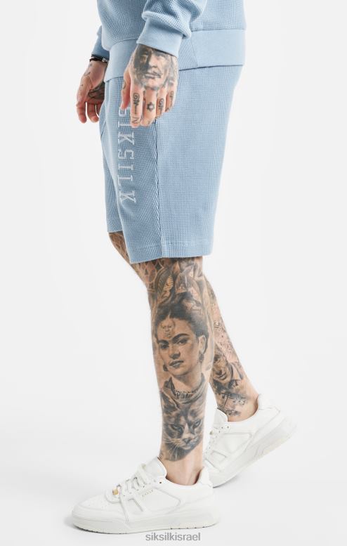 SikSilk גברים מכנסיים קצרים במרקם וופל רקום D2LH2576 לבוש