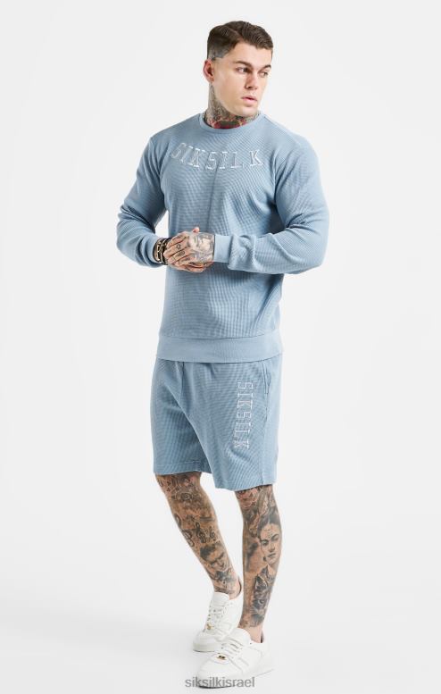 SikSilk גברים מכנסיים קצרים במרקם וופל רקום D2LH2576 לבוש