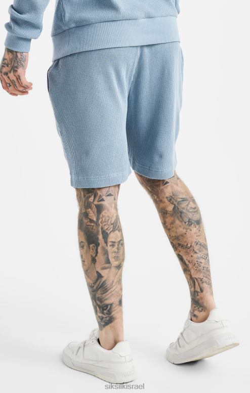 SikSilk גברים מכנסיים קצרים במרקם וופל רקום D2LH2576 לבוש