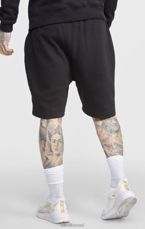 SikSilk גברים רקמת כתב שחור קצר D2LH2581 לבוש
