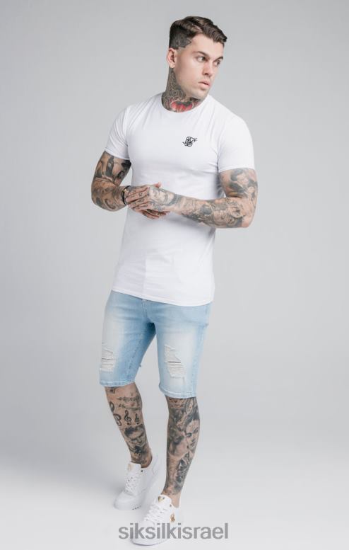 SikSilk גברים קצר ג'ינס במצוקה כחול D2LH2583 לבוש