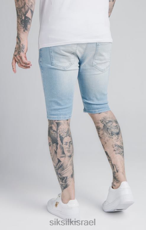 SikSilk גברים קצר ג'ינס במצוקה כחול D2LH2583 לבוש
