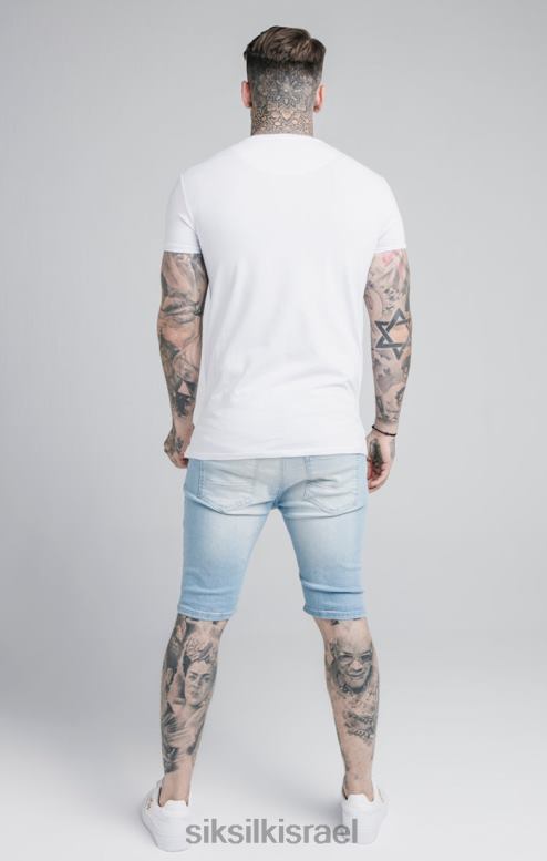 SikSilk גברים קצר ג'ינס במצוקה כחול D2LH2583 לבוש