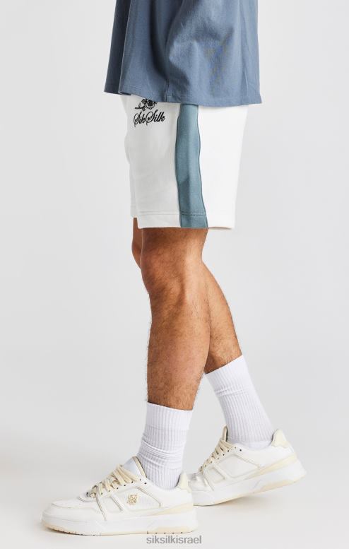 SikSilk גברים רקמת ורד לבן קצר D2LH2584 לבוש