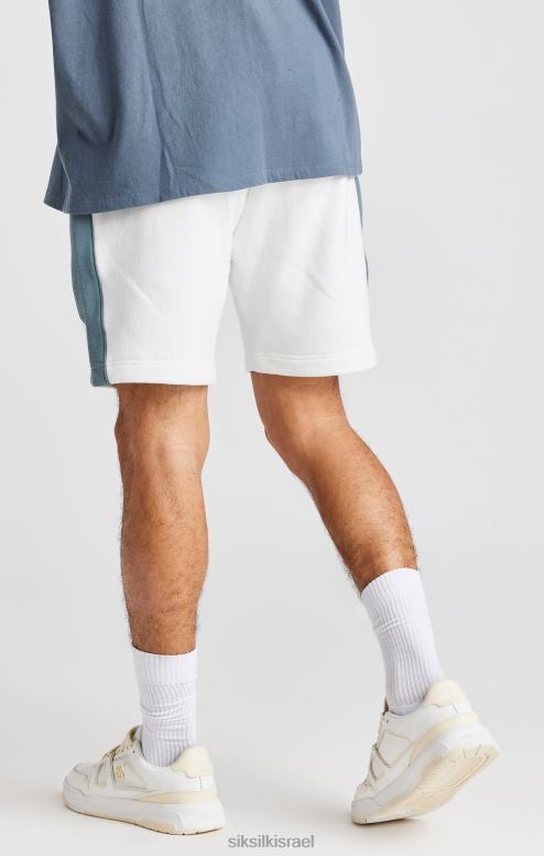 SikSilk גברים רקמת ורד לבן קצר D2LH2584 לבוש