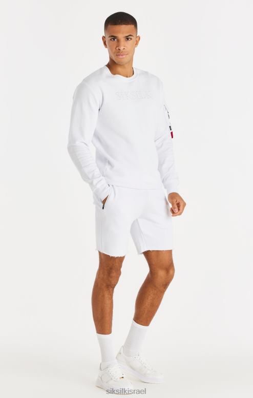 SikSilk גברים מכנסי מכפלת גולמית רגועה - לבן D2LH2589 לבוש