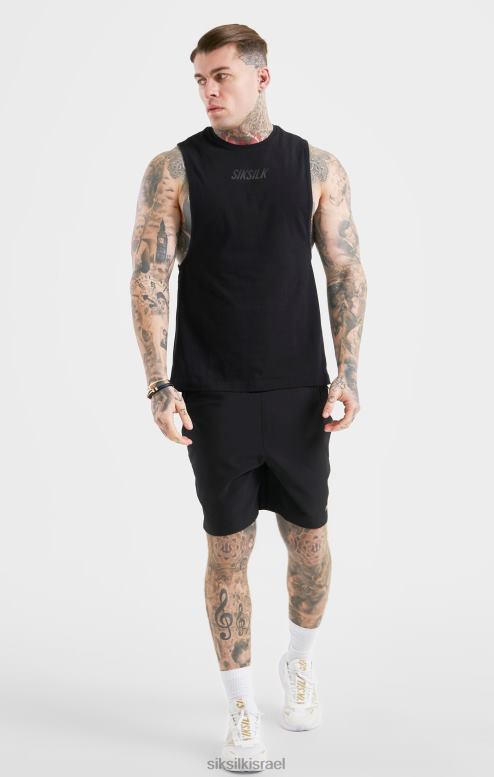 SikSilk גברים קצר ספורט שחור D2LH2590 לבוש