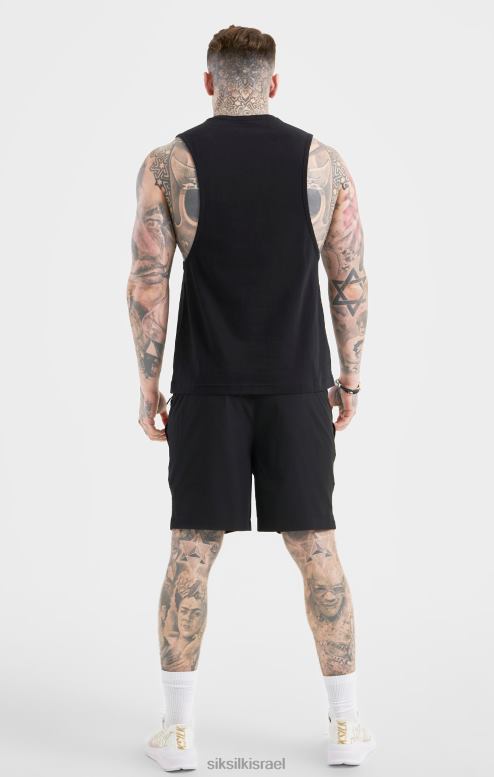 SikSilk גברים קצר ספורט שחור D2LH2590 לבוש