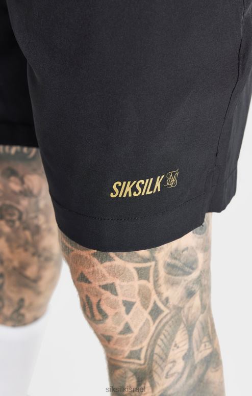 SikSilk גברים קצר ספורט שחור D2LH2590 לבוש