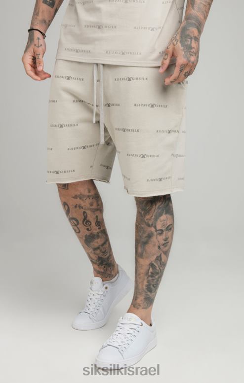 SikSilk גברים הדפס בז' קצר D2LH2594 לבוש