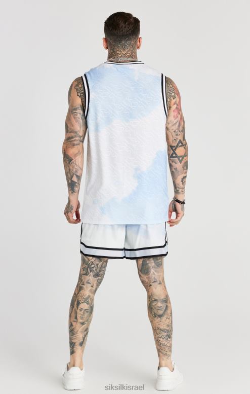 SikSilk גברים קצר חכם מודבק בצבע לבן D2LH2596 לבוש