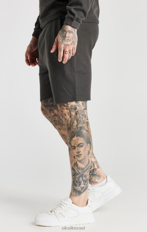 SikSilk גברים צלע אפורה קצרה רגועה D2LH2599 לבוש