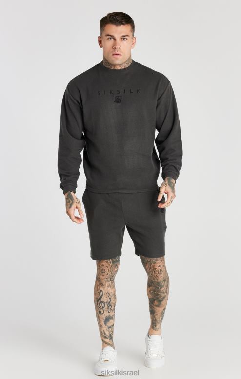 SikSilk גברים צלע אפורה קצרה רגועה D2LH2599 לבוש