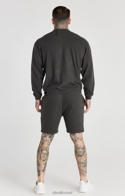SikSilk גברים צלע אפורה קצרה רגועה D2LH2599 לבוש