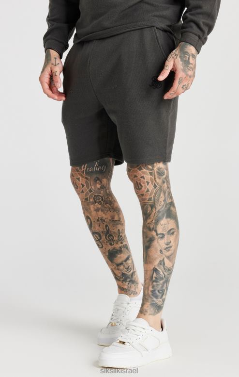 SikSilk גברים צלע אפורה קצרה רגועה D2LH2599 לבוש