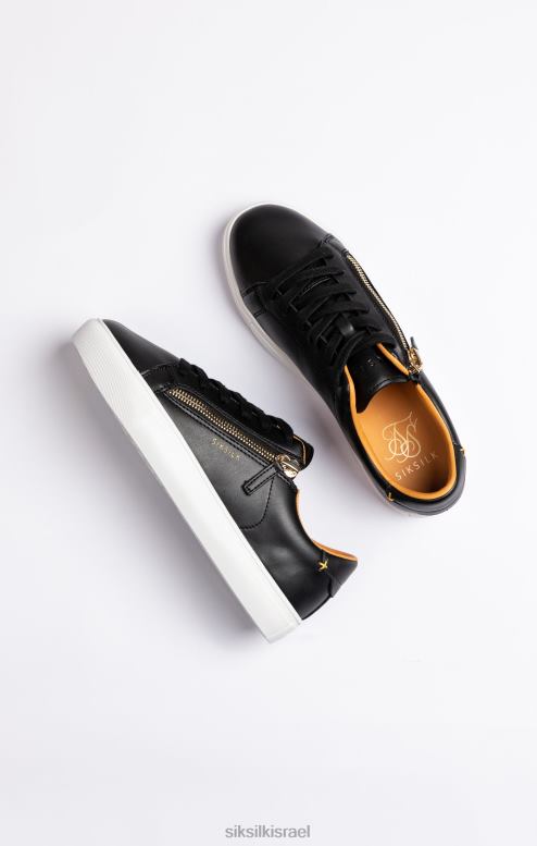 SikSilk גברים טריינר קלאסי שחור עם רוכסן פונקציונלי D2LH25 הַנעָלָה