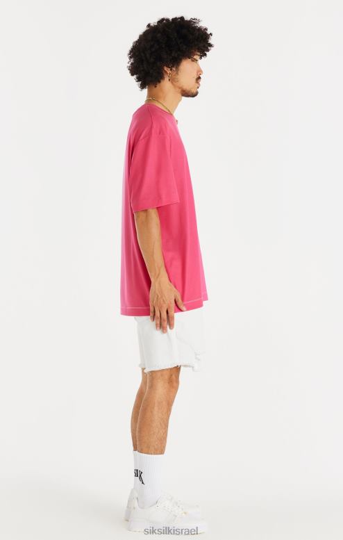 SikSilk גברים מכפלת גולמית לבנה קצרת ג'ינס במצוקה D2LH2600 לבוש