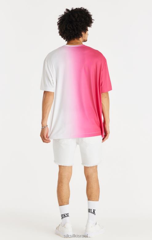 SikSilk גברים מכפלת גולמית לבנה קצרת ג'ינס במצוקה D2LH2600 לבוש