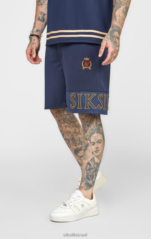 SikSilk גברים רקמת חיל הים קצרה רגועה D2LH2607 לבוש