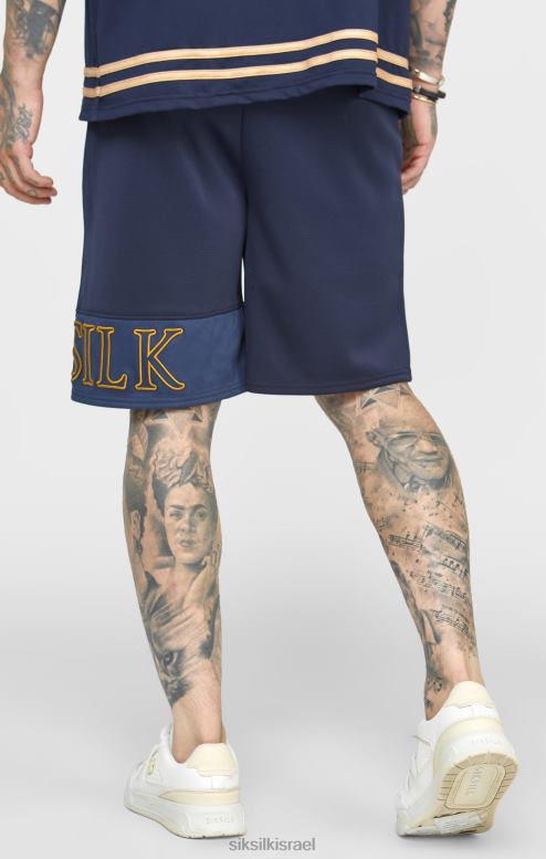 SikSilk גברים רקמת חיל הים קצרה רגועה D2LH2607 לבוש