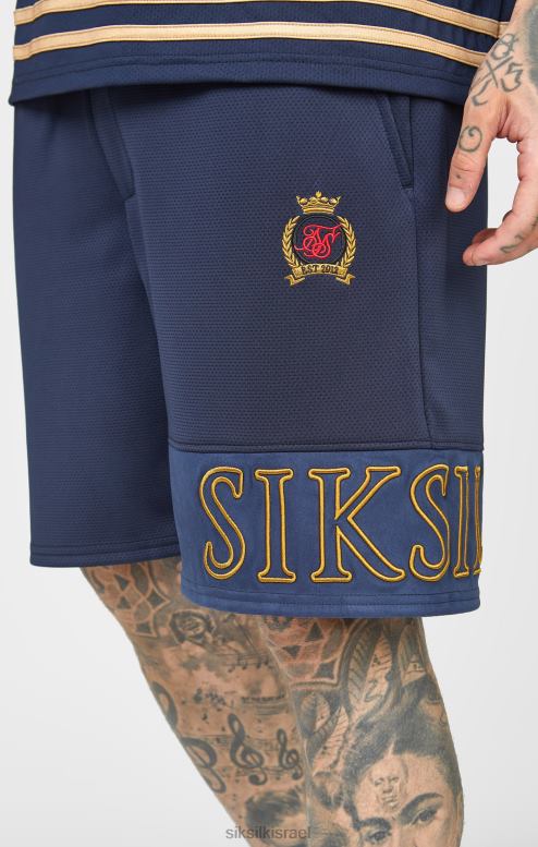 SikSilk גברים רקמת חיל הים קצרה רגועה D2LH2607 לבוש