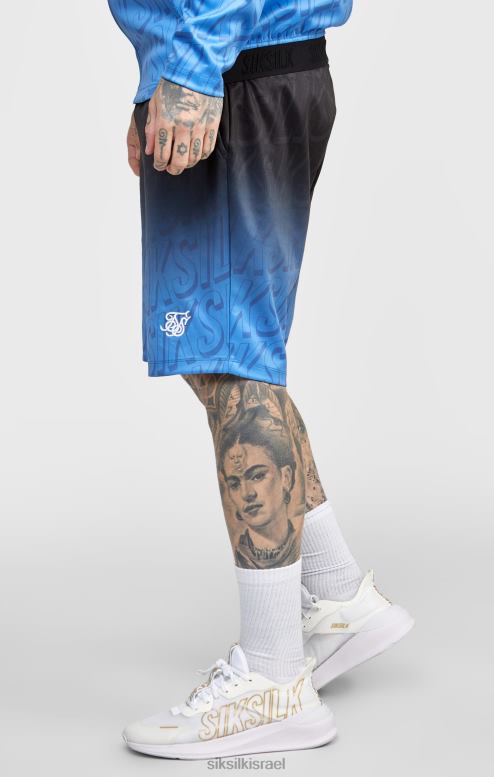 SikSilk גברים לוגו שחור דוהה קצר D2LH2608 לבוש