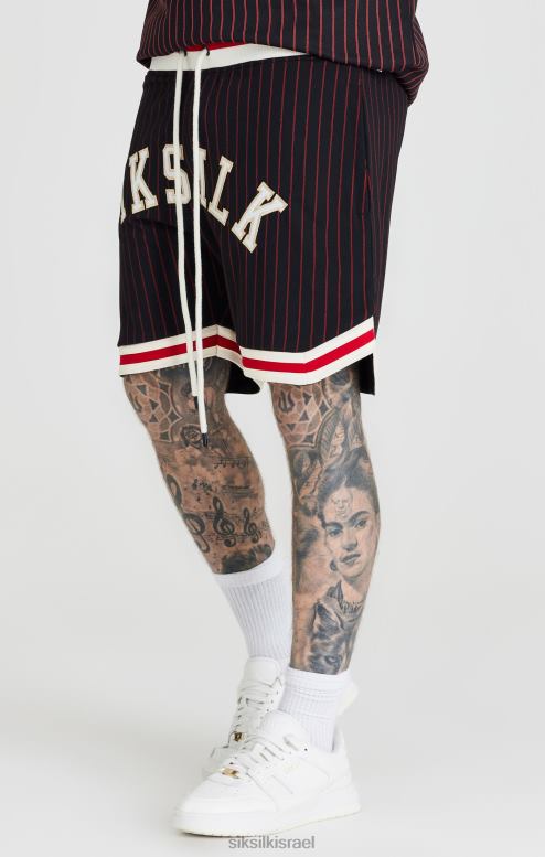 SikSilk גברים קצר כדורסל קלאסי רטרו שחור D2LH2609 לבוש