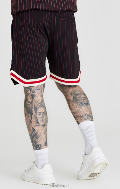 SikSilk גברים קצר כדורסל קלאסי רטרו שחור D2LH2609 לבוש