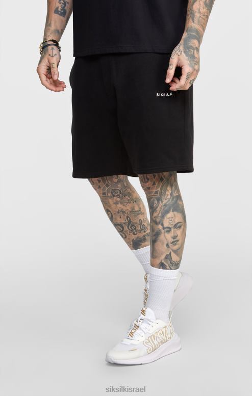 SikSilk גברים ג'וגר שחור קצר עם פסים D2LH2610 לבוש