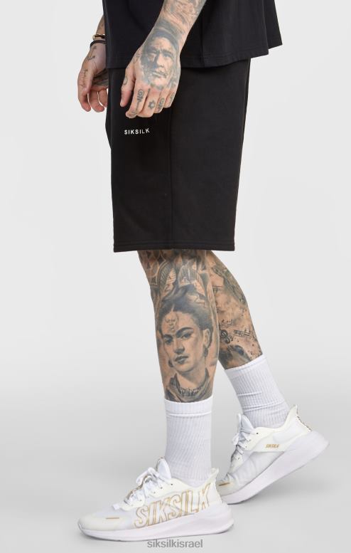 SikSilk גברים ג'וגר שחור קצר עם פסים D2LH2610 לבוש
